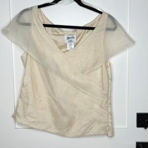 Jeffrey & Dara Evenings Tom Barra‎ VTG 2 Piece Ivory Beige Formal Maxi Sz 14